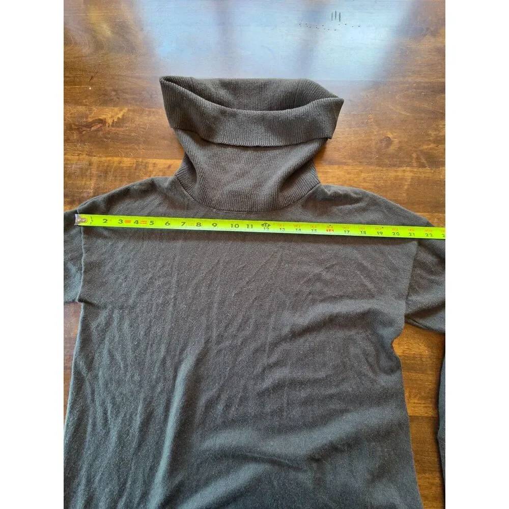 Premise Graphite Gray Cowl Neck Tunic Sweater M High Low Hem Tunic Knit Cozy